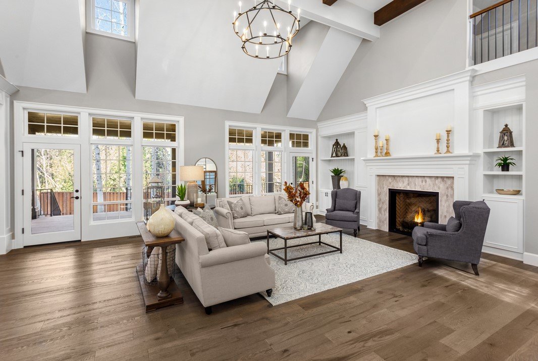 Trendy flooring in an O'Fallon, MO living space